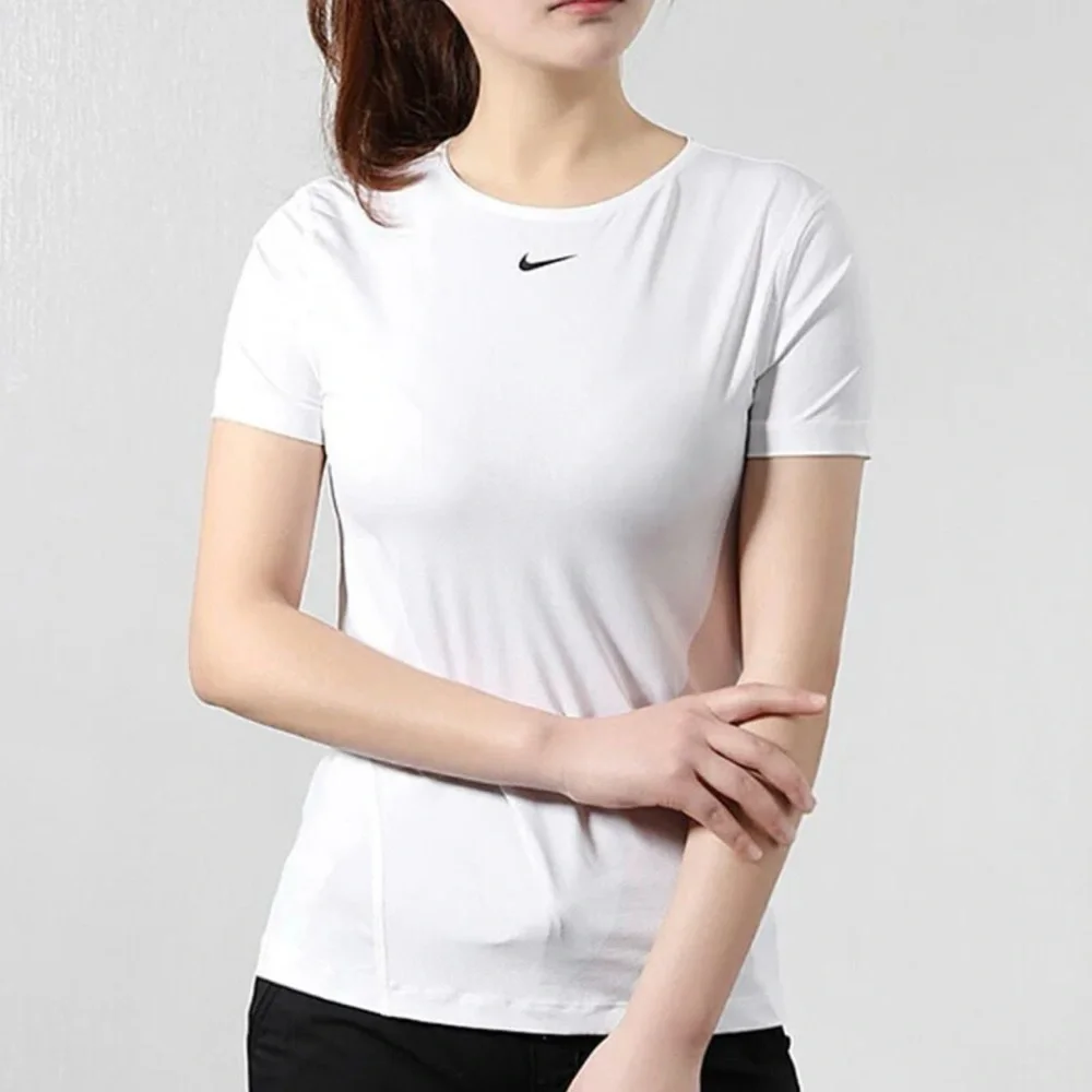 NWT Nike Dri-Fit Pro Mesh Training Top Short Sleeve Shirt White Size Medium
